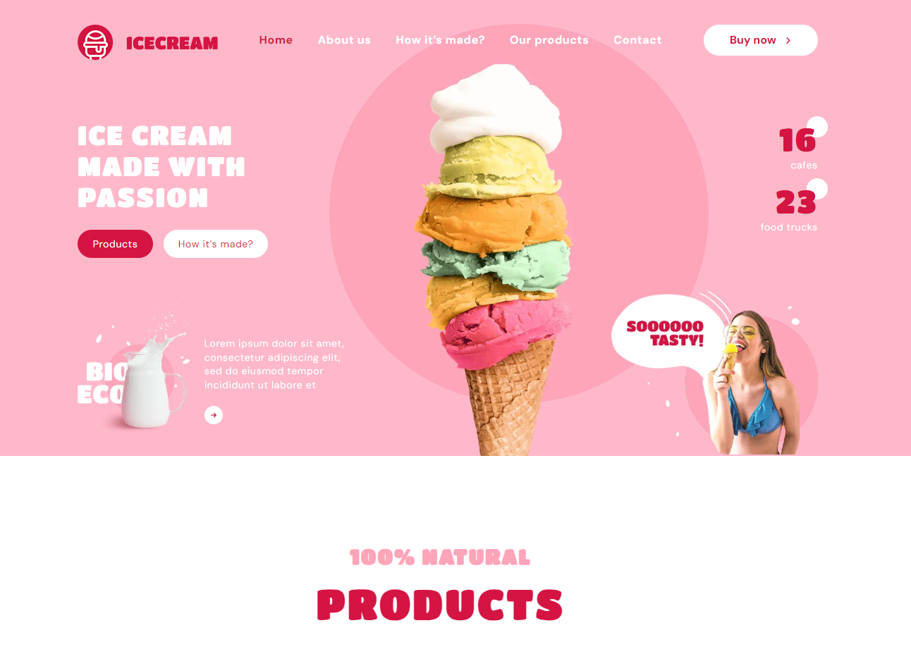 Screenshot of web app